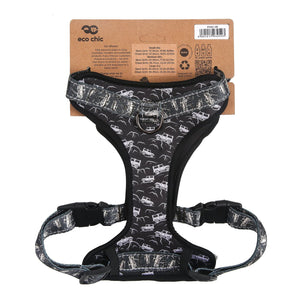 Eco Chic Eco Chic Recycled Dog Harness - Landrovers Black