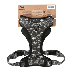 Eco Chic Eco Chic Recycled Dog Harness - Landrovers Black