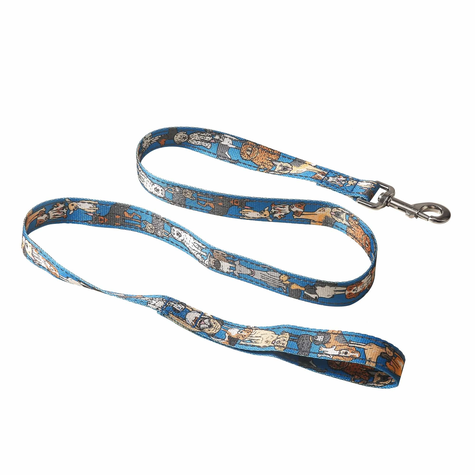 Eco Chic Small Eco Chic Recycled Dog Lead - Dogs Blue