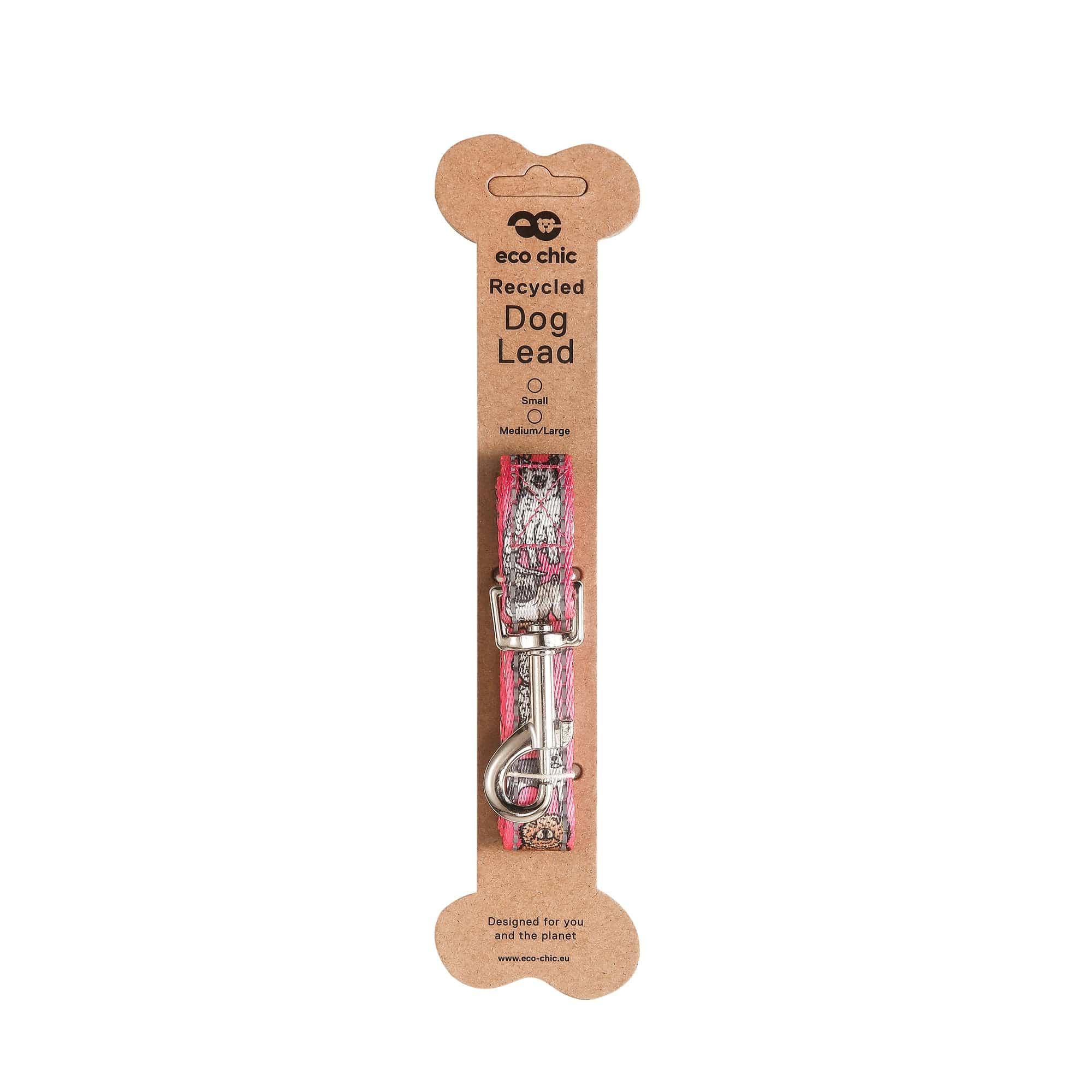 Eco Chic Eco Chic Recycled Dog Lead - Dogs Pink