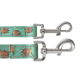 Eco Chic Eco Chic Recycled Dog Lead - Highland Cows Teal