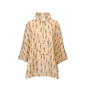 Eco Chic Eco Chic Waterproof Foldable Adult Poncho Giraffes