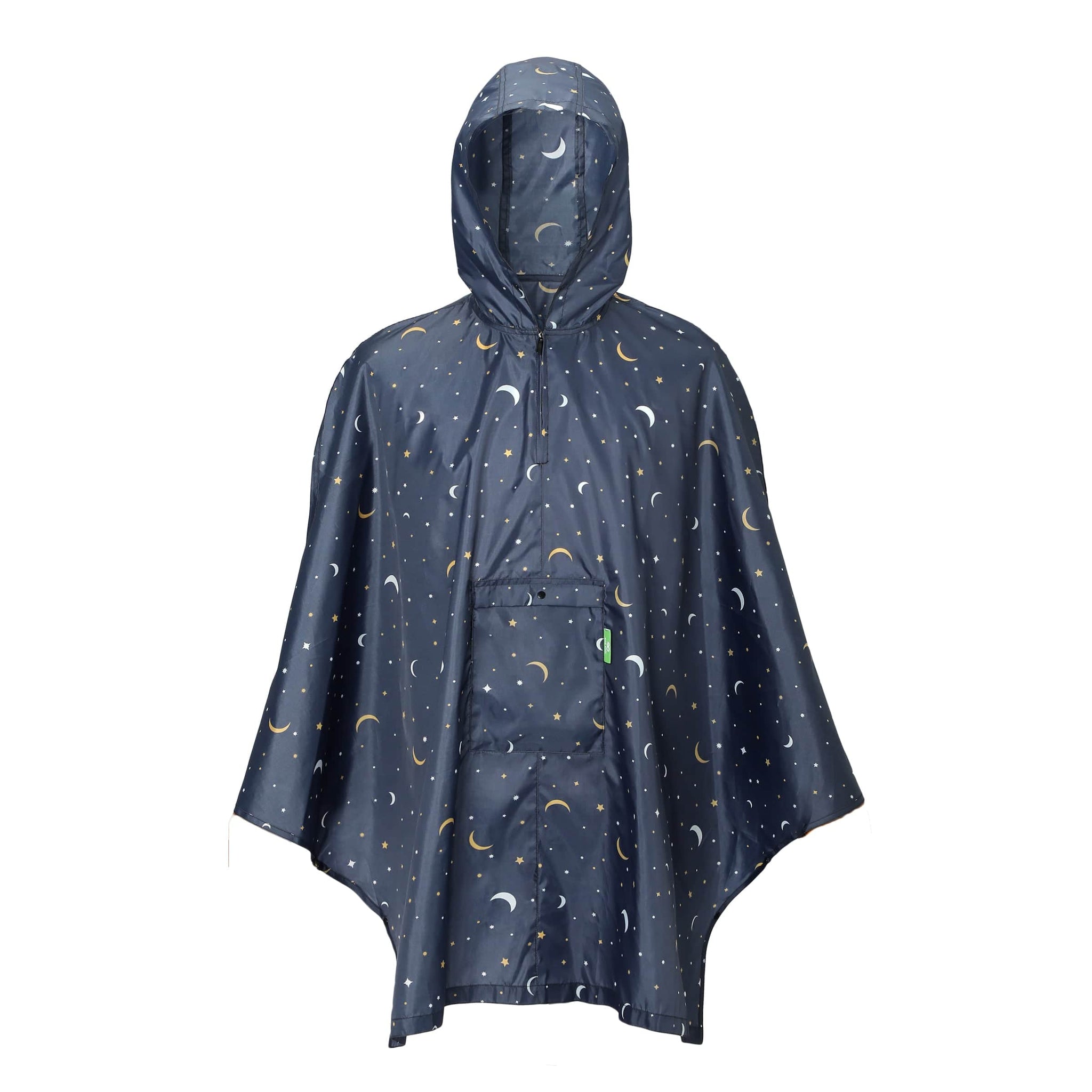 Eco Chic Eco Chic Waterproof Foldable Adult Poncho Stars and Moons