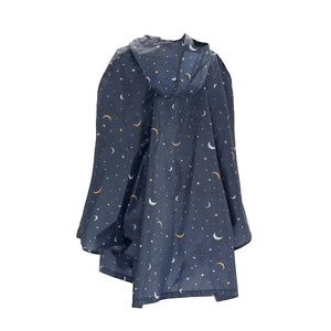 Eco Chic Eco Chic Waterproof Foldable Adult Poncho Stars and Moons