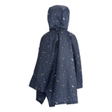 Eco Chic Eco Chic Waterproof Foldable Adult Poncho Stars and Moons