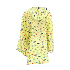 Eco Chic Eco Chic Waterproof Foldable Adult Poncho Wild Birds