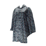 Eco Chic Eco Chic Black Feather Waterproof Foldable Adult Poncho