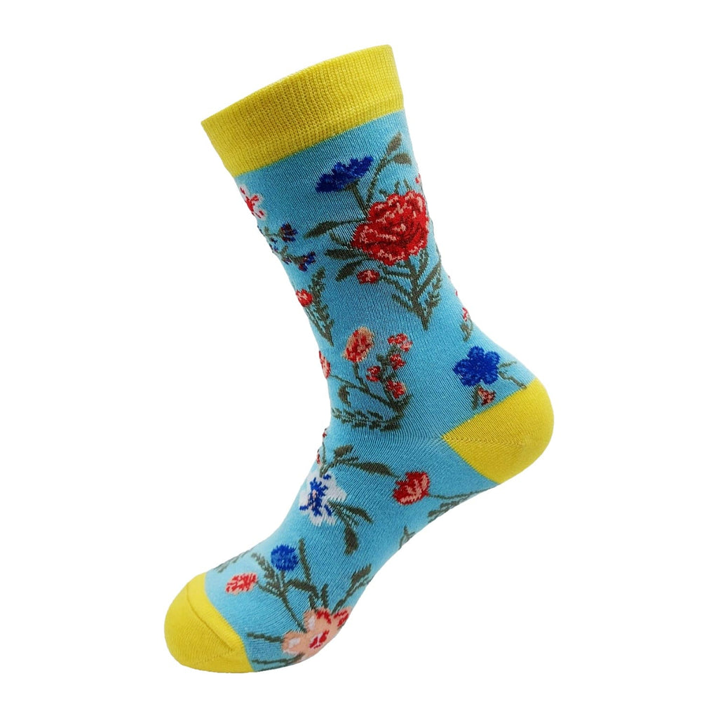 Eco Chic Blue Eco Chic Eco-Friendly Bamboo Socks Floral