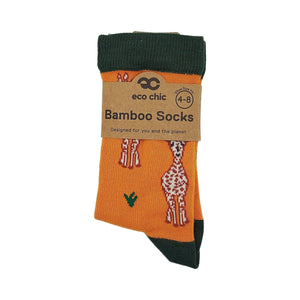Eco Chic Eco Chic Eco-Friendly Bamboo Socks Giraffes