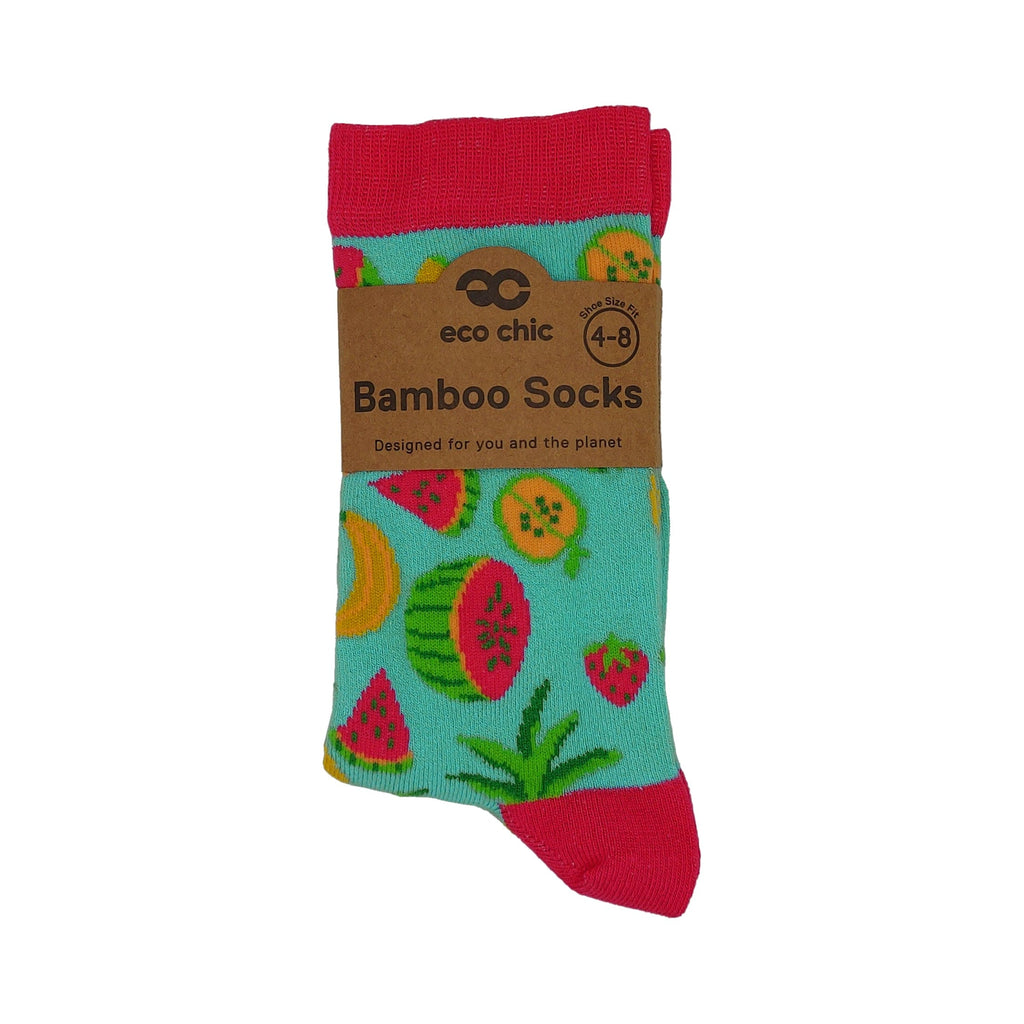 Eco Chic Eco Chic Eco-Friendly Bamboo Socks Mixed Fruit Medley