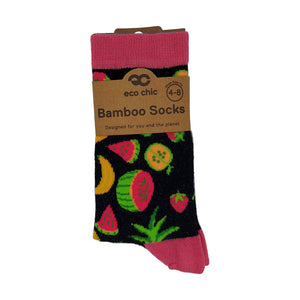 Eco Chic Eco Chic Eco-Friendly Bamboo Socks Mixed Fruit Medley