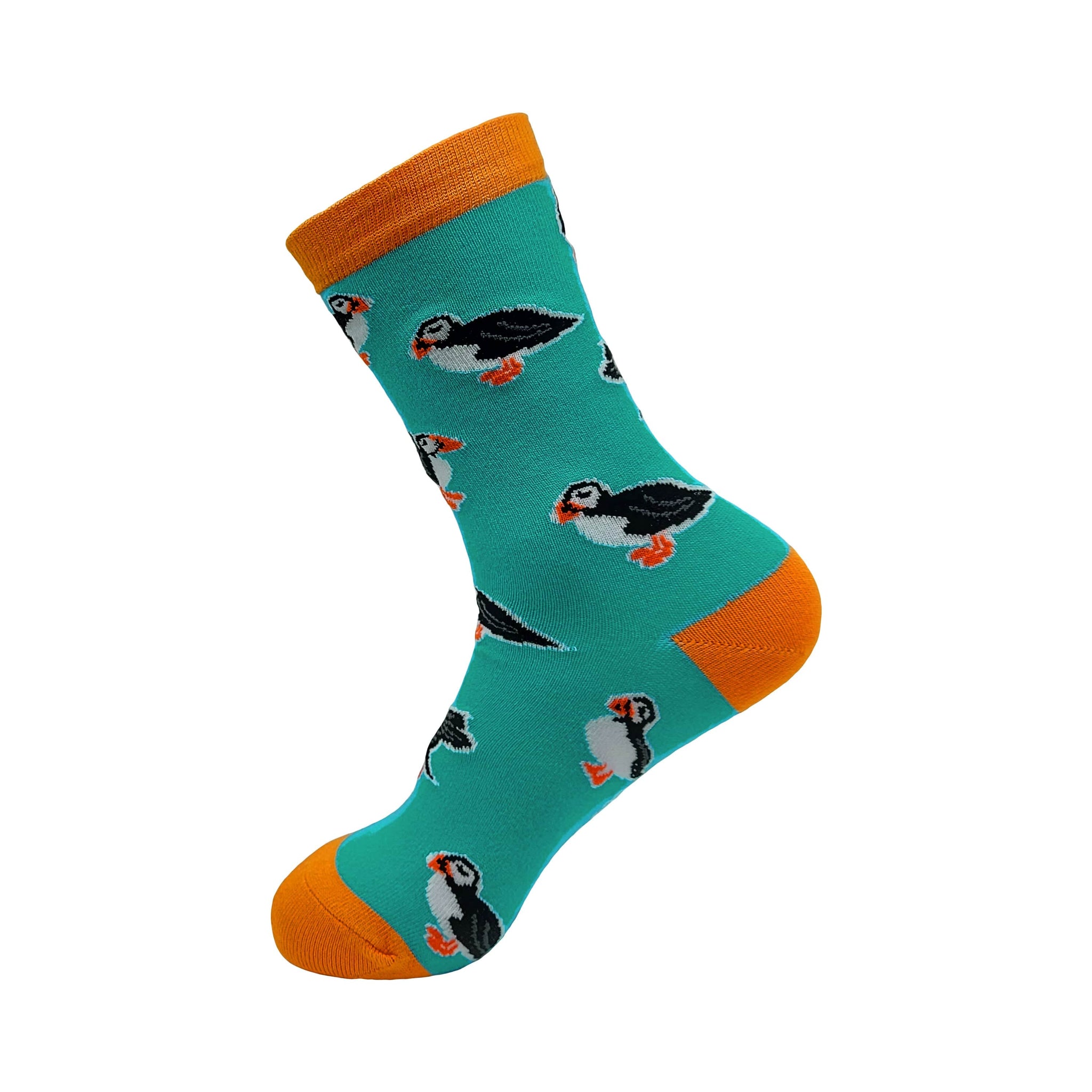 Eco Chic Blue Eco Chic Eco-Friendly Bamboo Socks Puffins