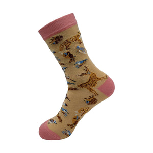 Eco Chic Beige Eco Chic Eco-Friendly Bamboo Socks Woodland