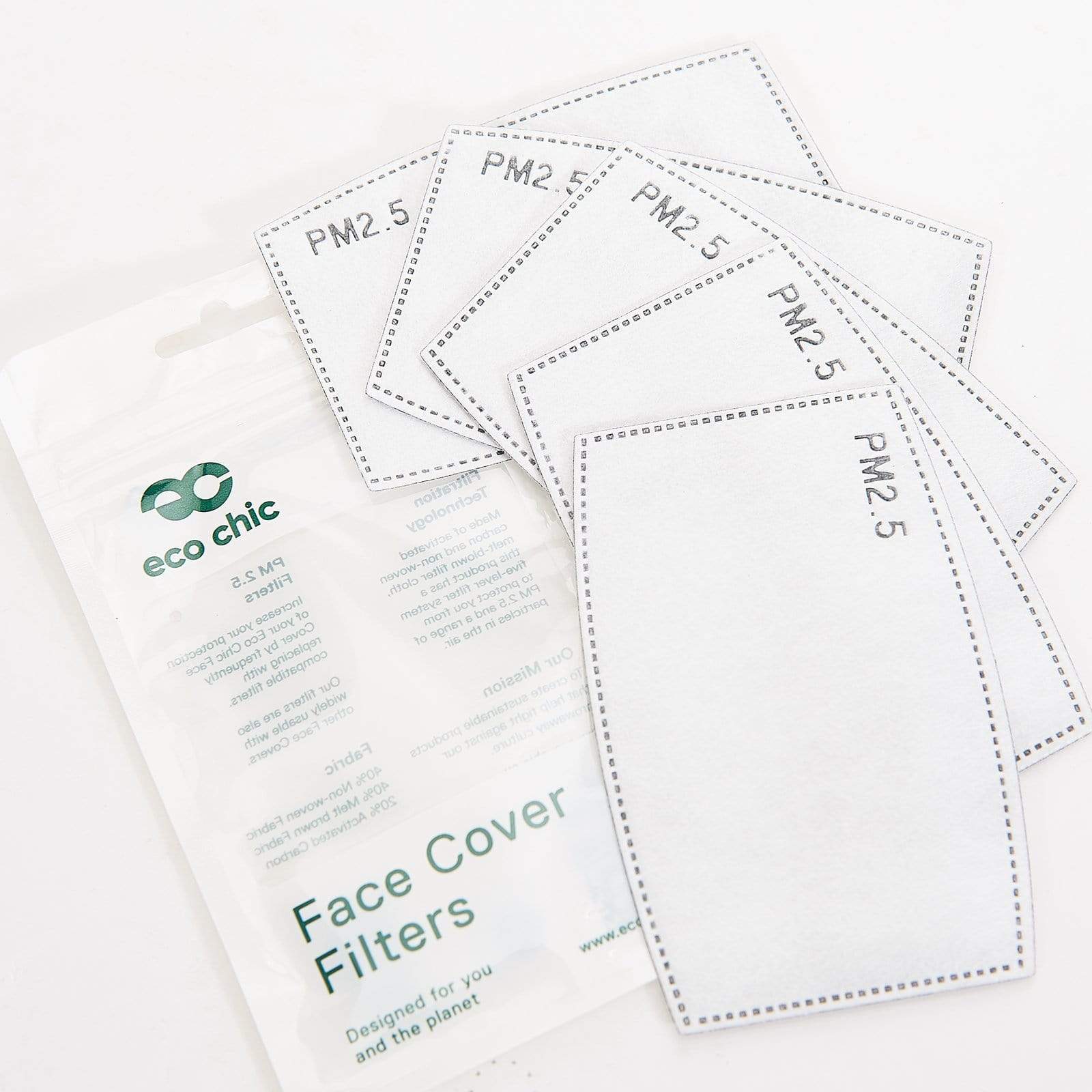 Eco Chic Eco Chic Face Cover 5 Filters Set