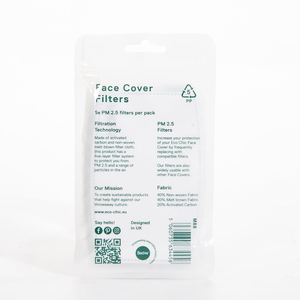 Eco Chic Eco Chic Face Cover 5 Filters Set