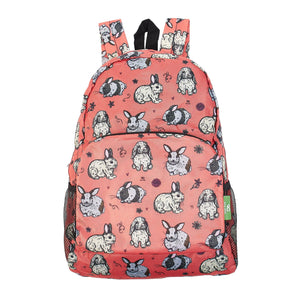 Eco Chic Pink Eco Chic Lightweight Foldable Backpack Bunny