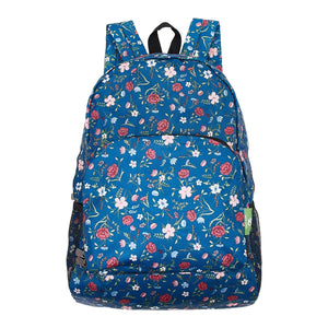Eco Chic Navy Eco Chic Lightweight Foldable Backpack Floral
