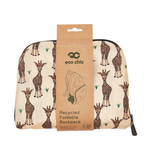 Eco Chic Beige Eco Chic Zaino leggero e pieghevole Giraffe