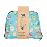 Eco Chic Blue Eco Chic Lightweight Foldable Backpack Mixed Fruits