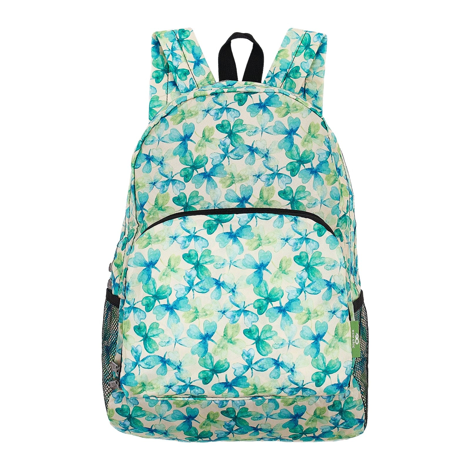Eco Chic Beige Eco Chic Lightweight Foldable Backpack Shamrocks