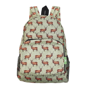 Eco Chic Vert Eco Chic Sac à dos pliable léger Stags