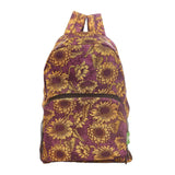 Eco Chic Eco Chic Lightweight Foldable Backpack Sunflower