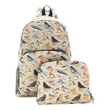 Eco Chic Green Eco Chic Lightweight Foldable Backpack Wild Birds
