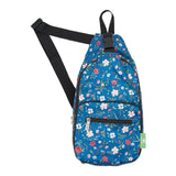 Eco Chic Navy Eco Chic Lightweight Foldable Crossbody Bag Floral
