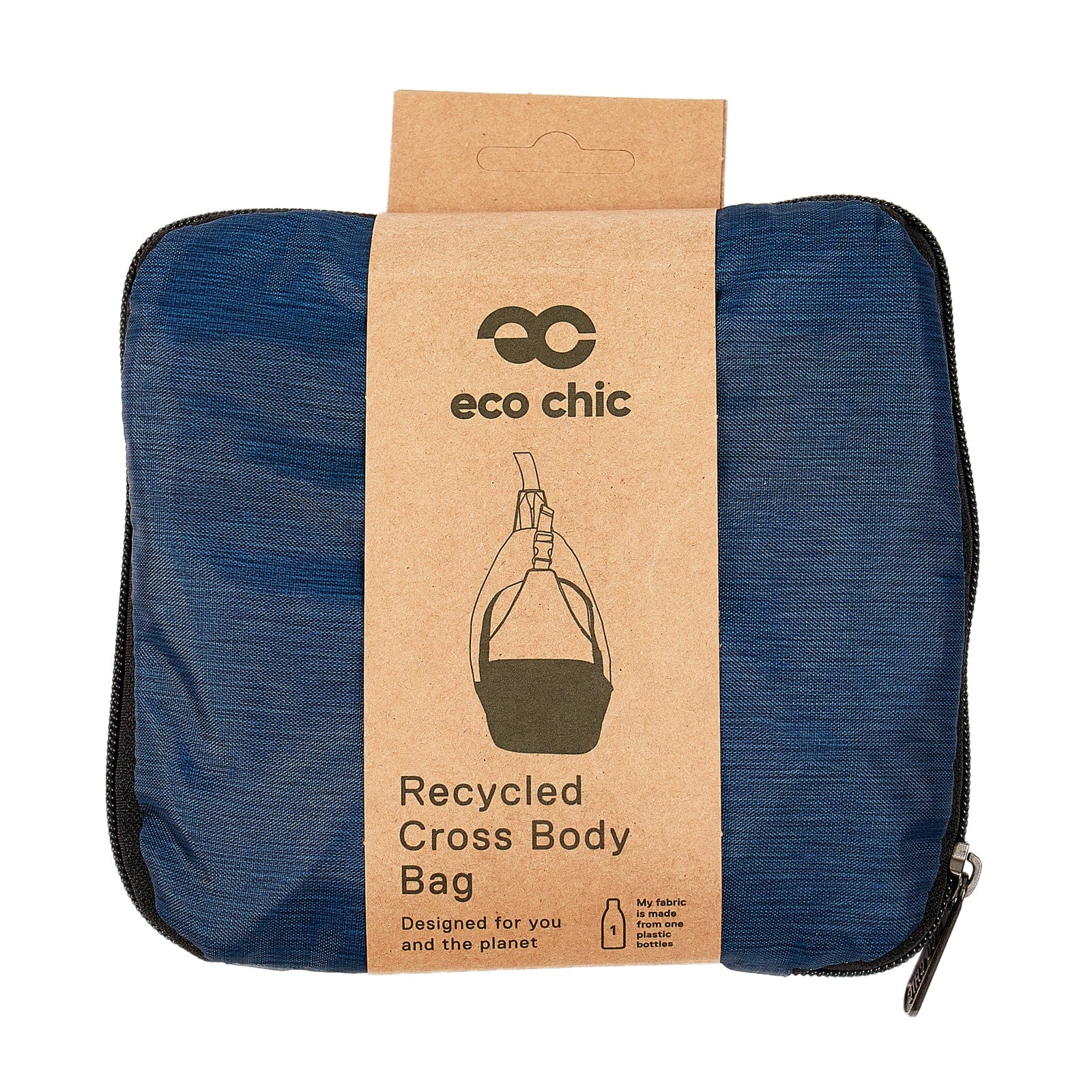 Eco Chic Eco Chic Lightweight Foldable Crossbody Bag Midnight Blue