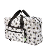 Eco Chic Grey Eco Chic Lightweight Foldable Holdall Bumble Bees