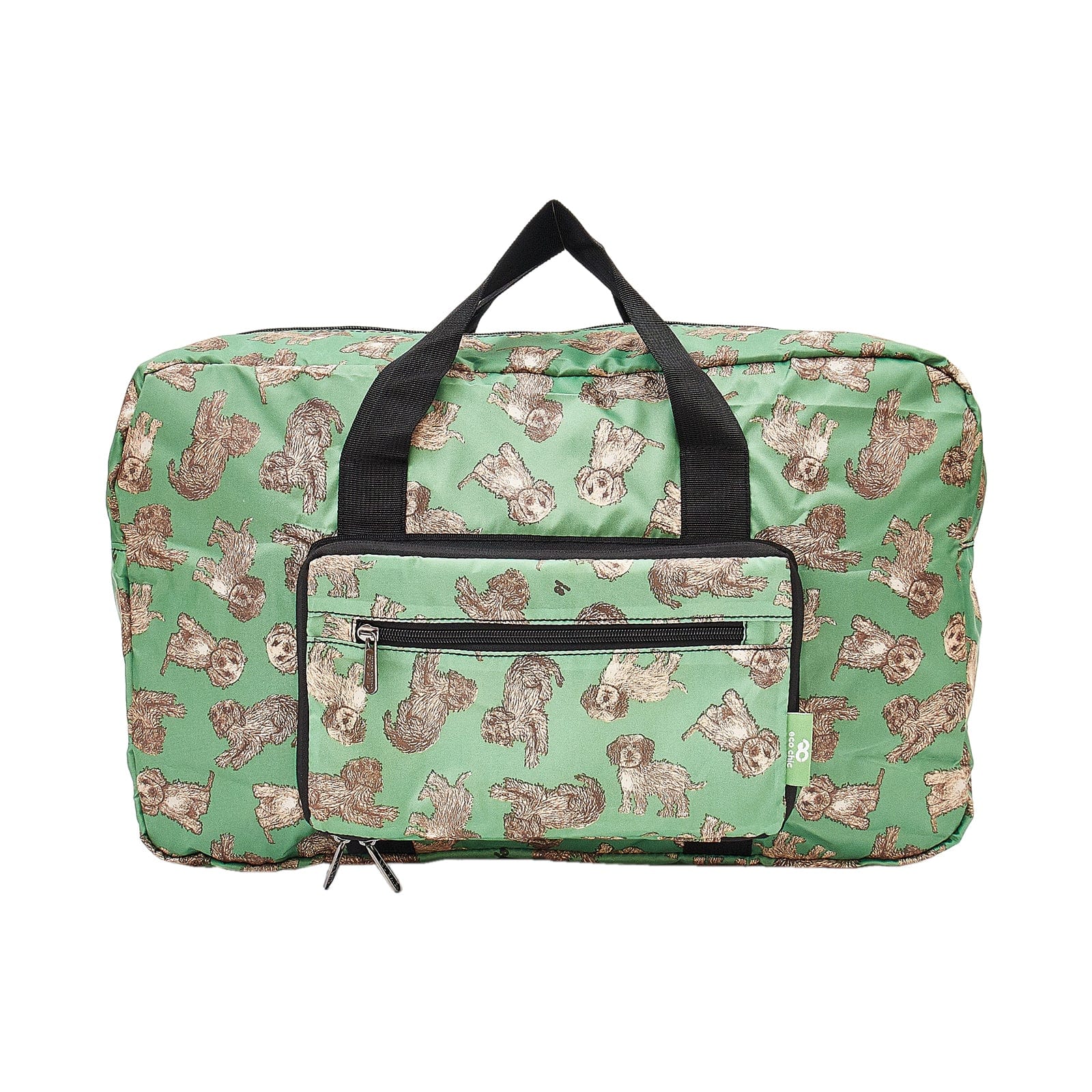 Eco Chic Green Eco Chic Lightweight Foldable Holdall Cockerpoos