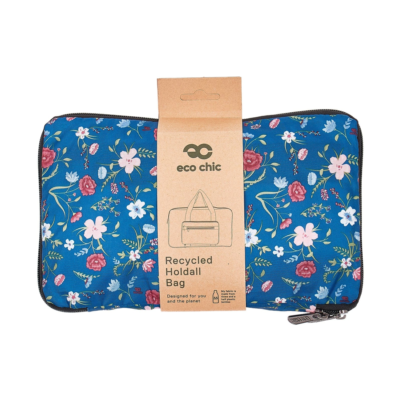 Eco Chic Eco Chic Lightweight Foldable Holdall Floral