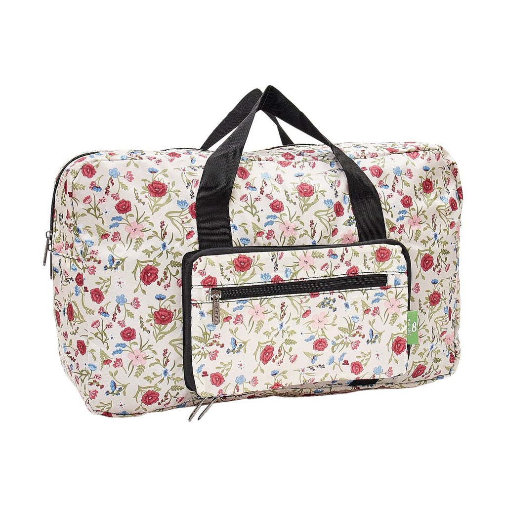 Eco Chic Green Eco Chic Lightweight Foldable Holdall Floral