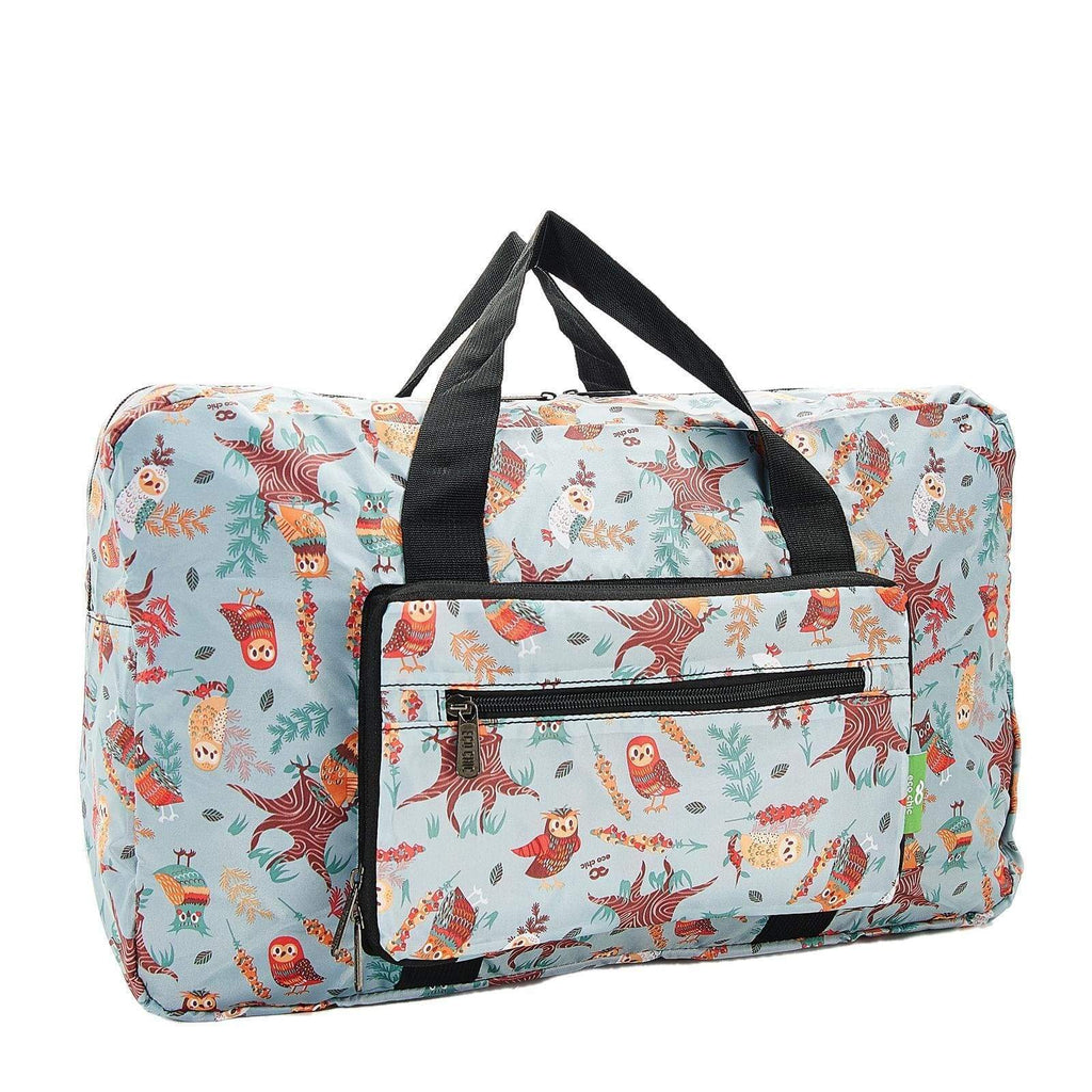 Eco Chic Eco Chic Lightweight Foldable Holdall Owl