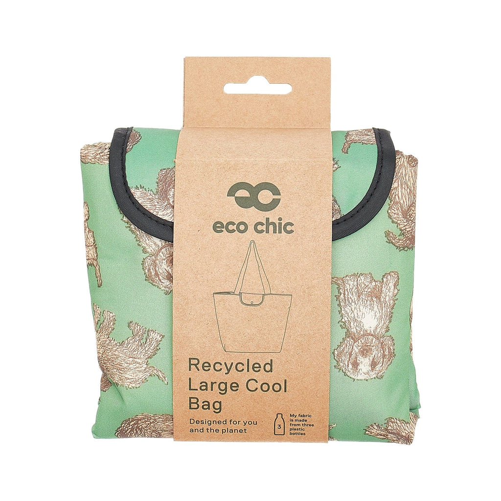 Eco Chic Green Eco Chic Lightweight Foldable Insulated Shopping Bag Cockerpoos