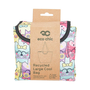 Eco Chic Multiple Eco Chic Lightweight Foldable Insulated Shopping Bag Glasses Cats