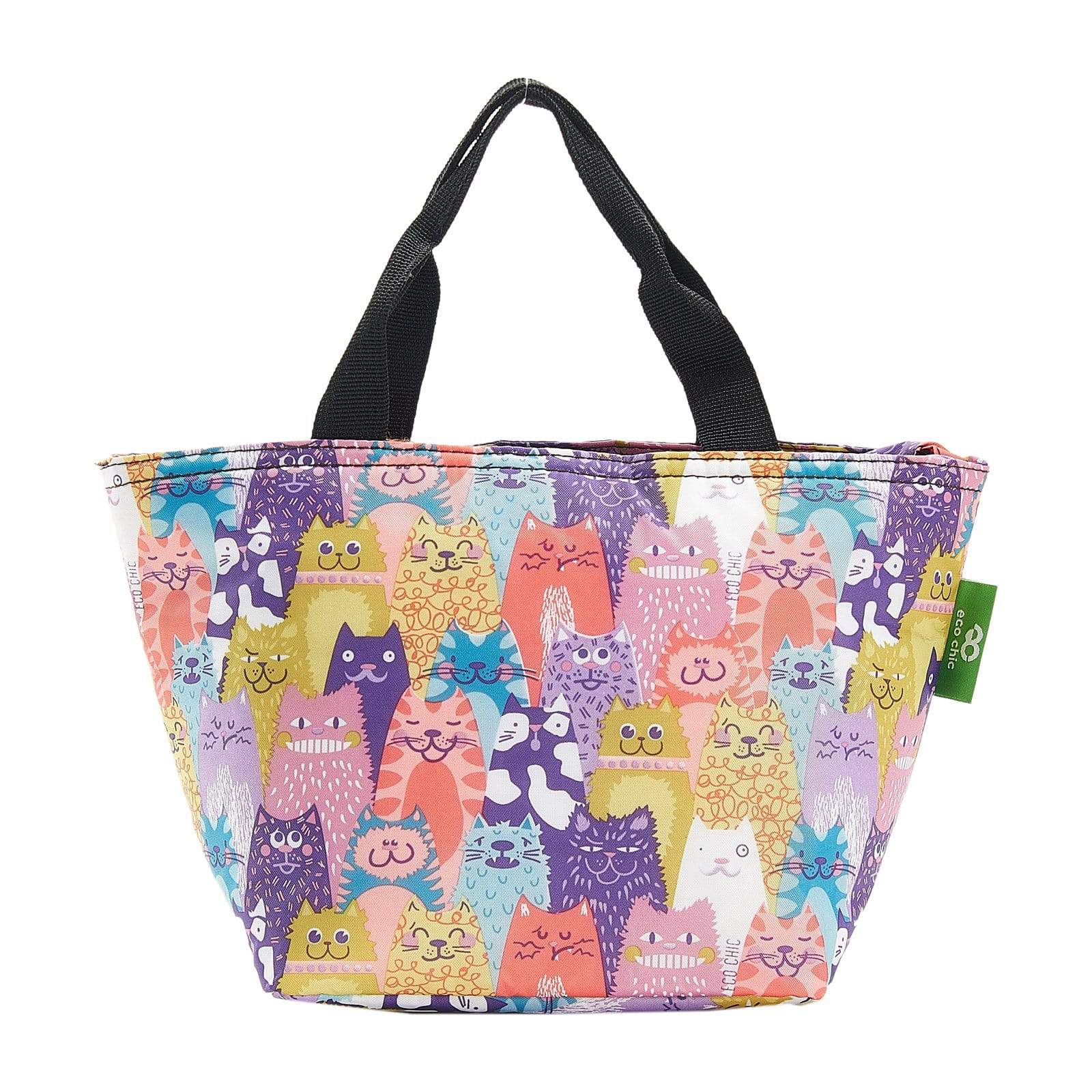 Eco Chic Multiple Eco Chic Lightweight Foldable Lunch Bag Cats