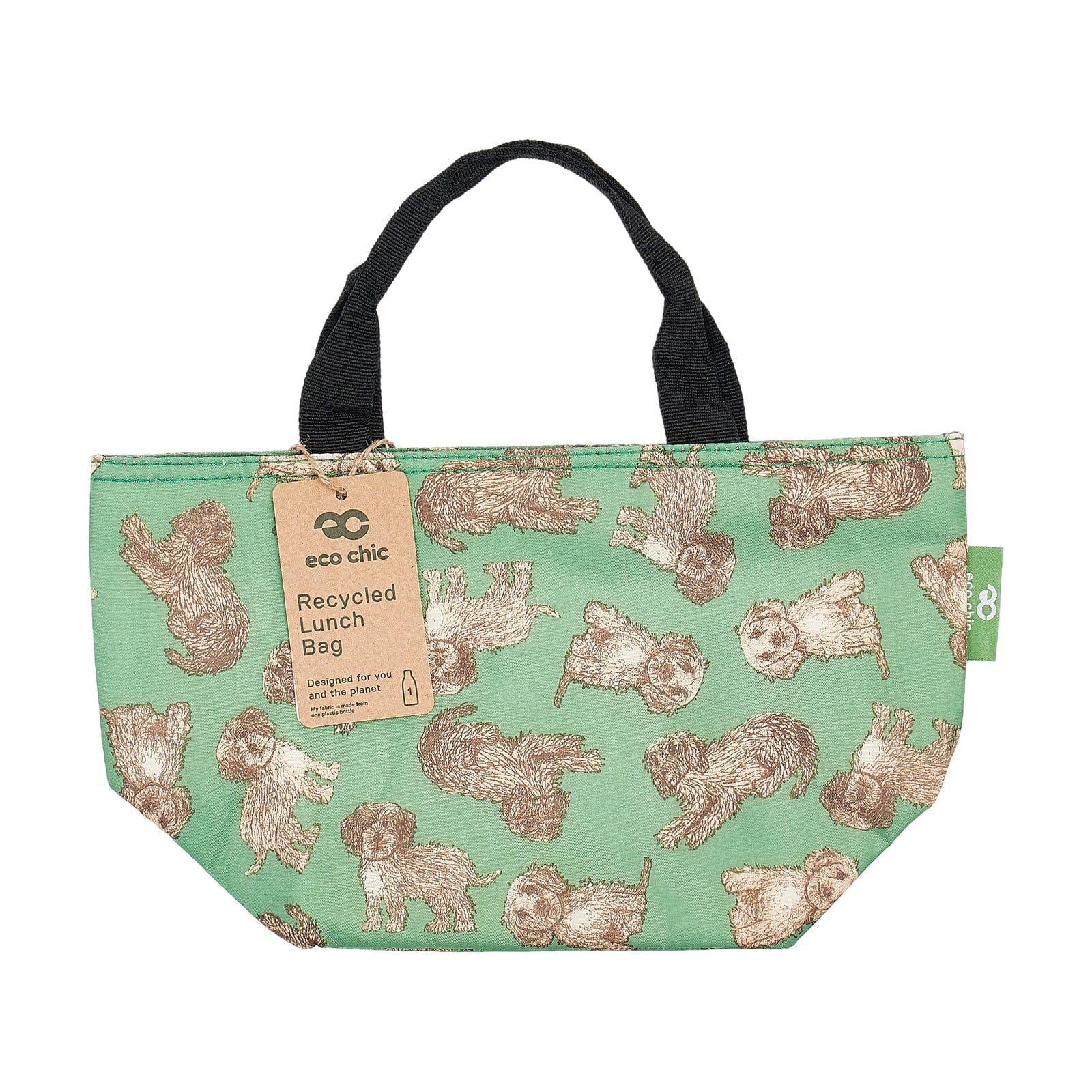 Eco Chic Green Eco Chic Lightweight Foldable Lunch Bag Cockerpoos