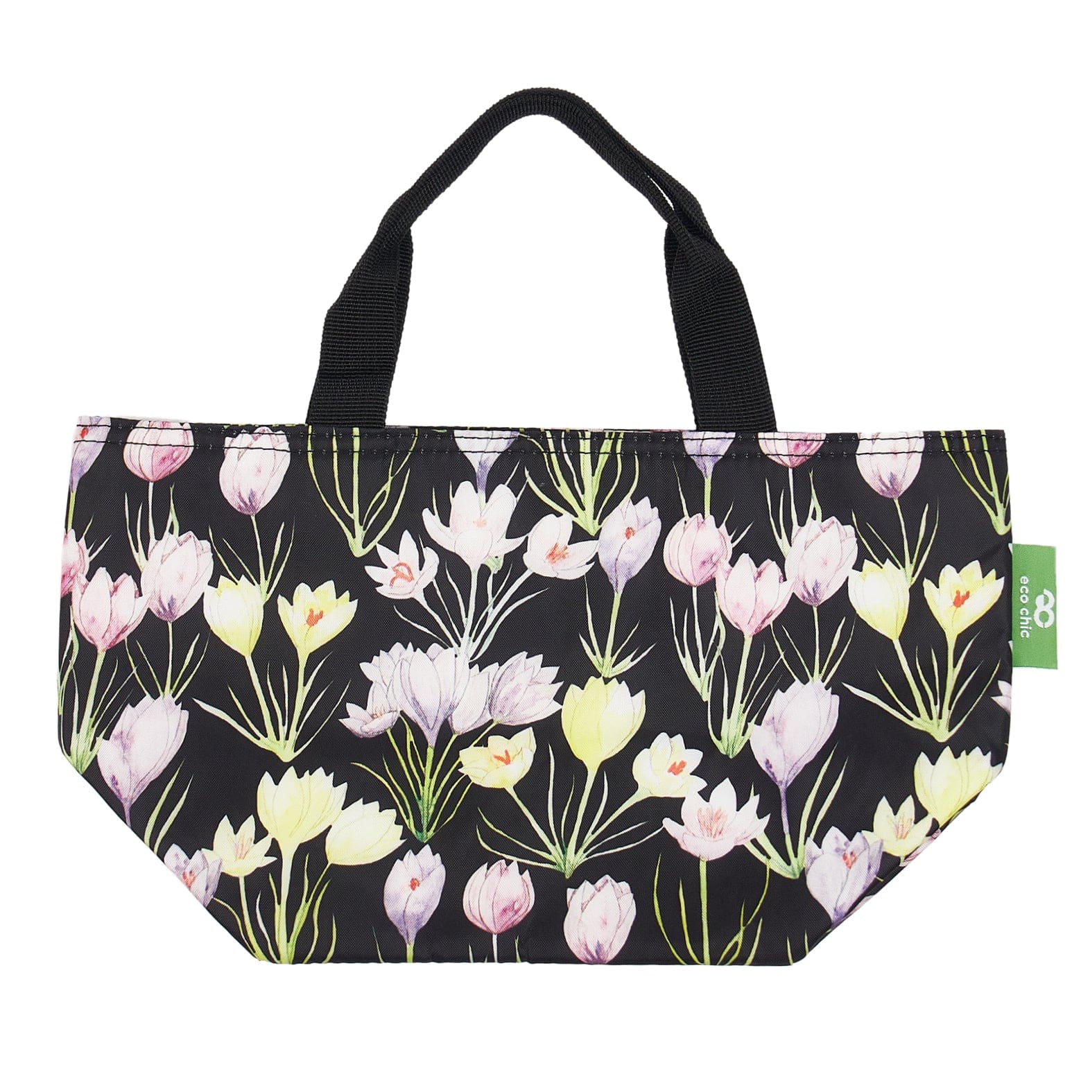 Eco Chic Black Eco Chic Lightweight Foldable Lunch Bag Crocus