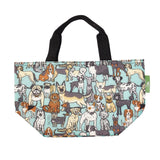 Eco Chic Teal Eco Chic Lightweight Foldable Lunch Bag Dogs