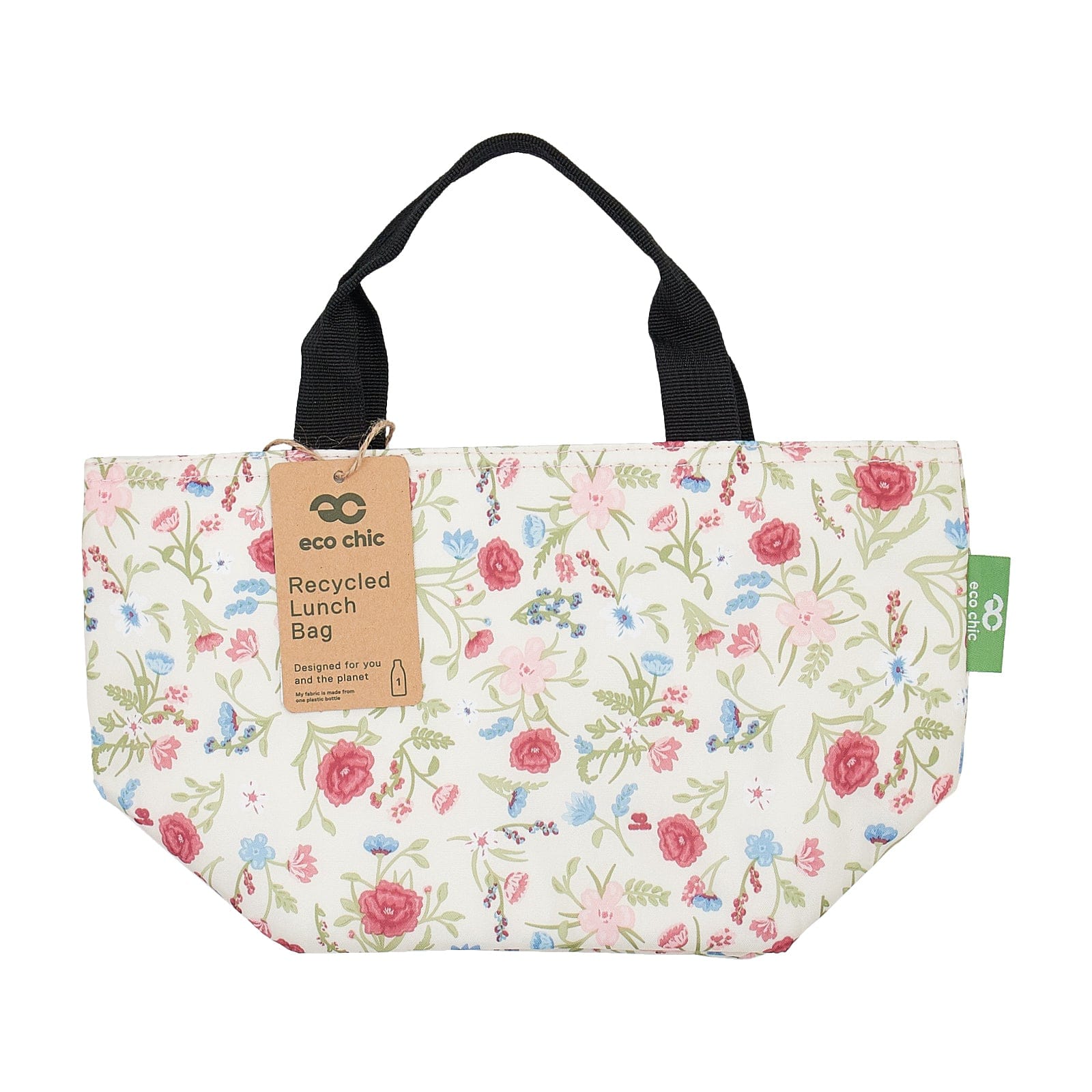 Eco Chic Green Eco Chic Lightweight Foldable Lunch Bag Floral