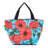 Eco Chic Blue Eco Chic Lightweight Foldable Lunch Bag Poppies