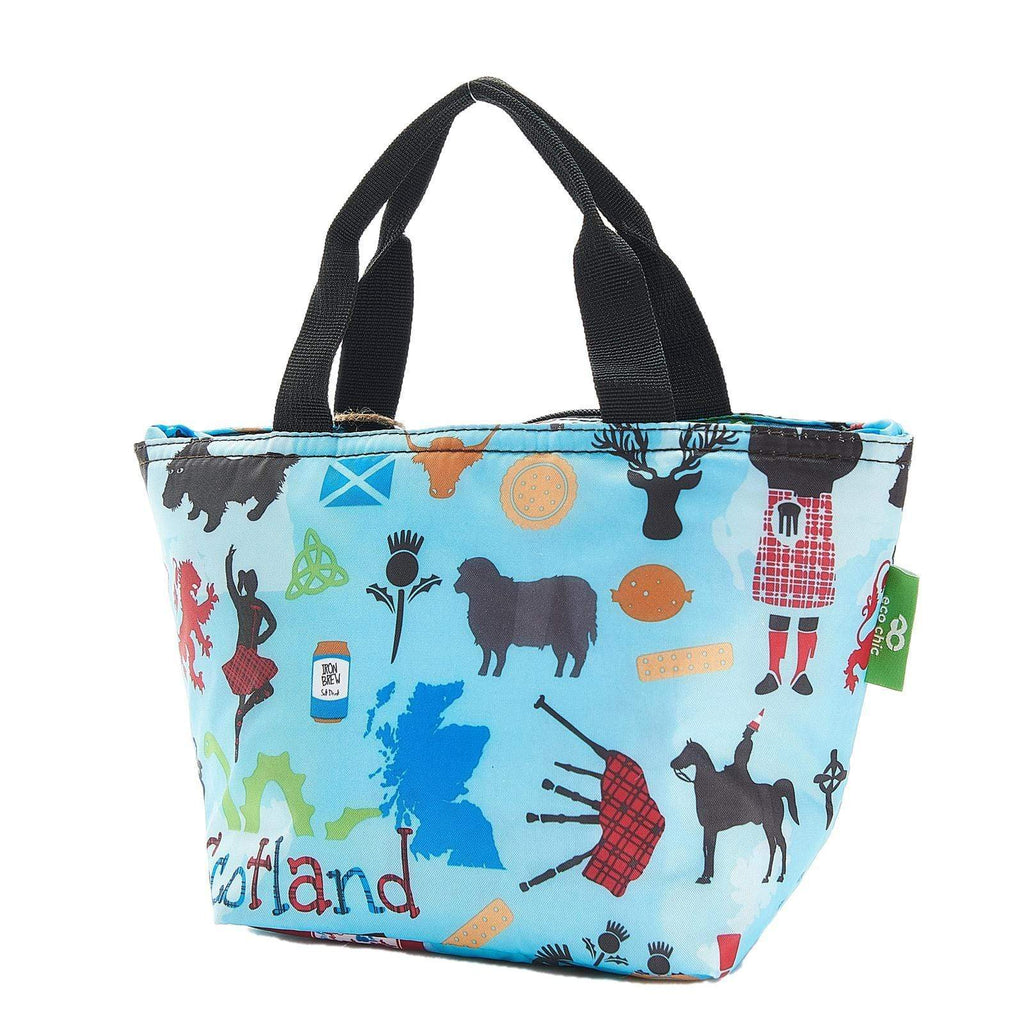 Eco Chic Eco Chic Lightweight Foldable Lunch Bag Scottish Montage