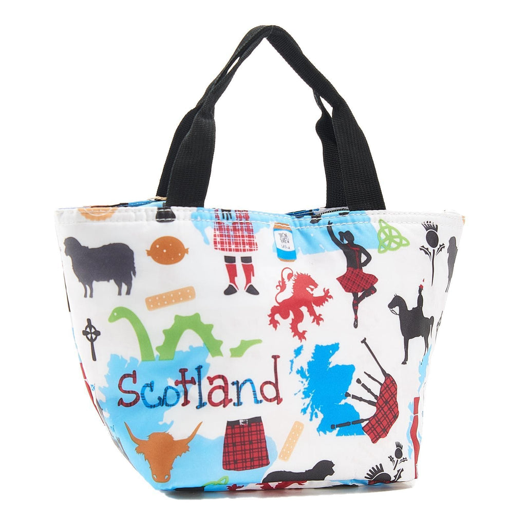 Eco Chic Eco Chic Lightweight Foldable Lunch Bag Scottish Montage