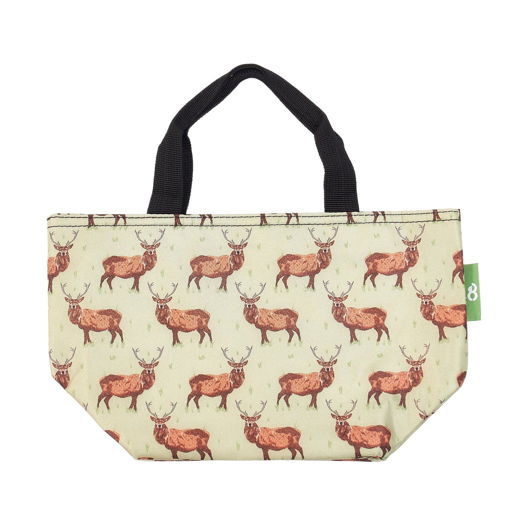 Eco Chic Eco Chic Lightweight Foldable Lunch Bag Stags