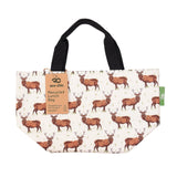 Eco Chic Beige Eco Chic Lightweight Foldable Lunch Bag Stags