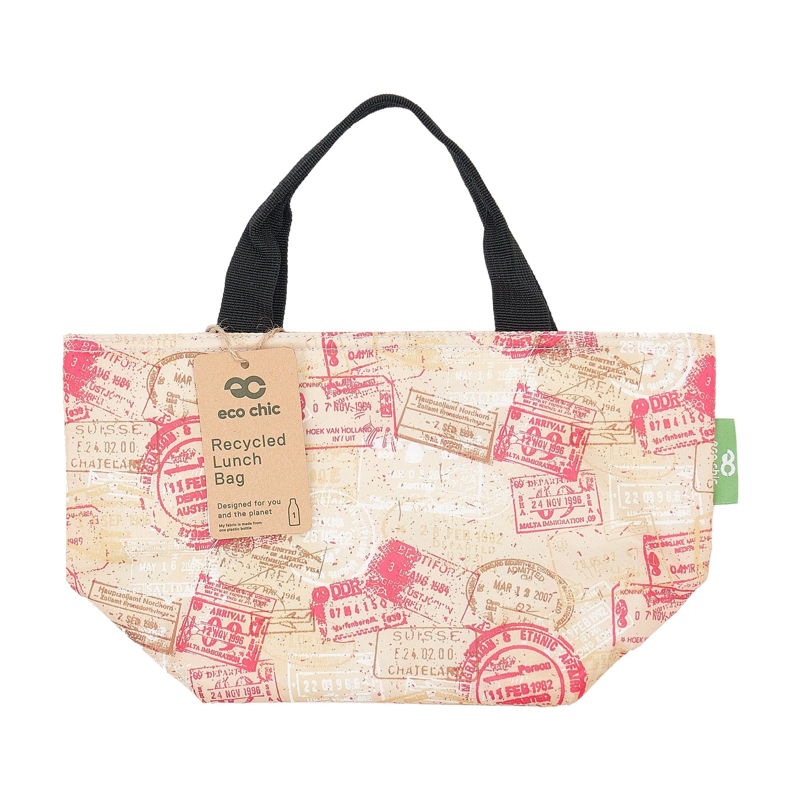 Eco Chic Khaki Eco Chic Lightweight Foldable Lunch Bag Travel Transport