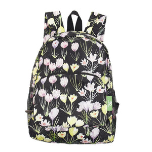 Eco Chic Black Eco Chic Lightweight Foldable Mini Backpack Crocus