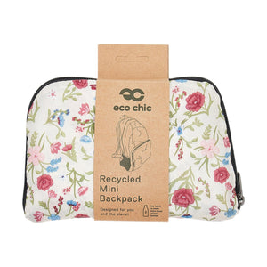 Eco Chic Eco Chic Lightweight Foldable Mini Backpack Floral