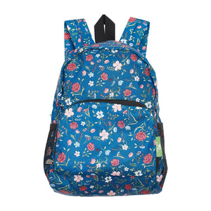 Eco Chic Navy Eco Chic Lightweight Foldable Mini Backpack Floral